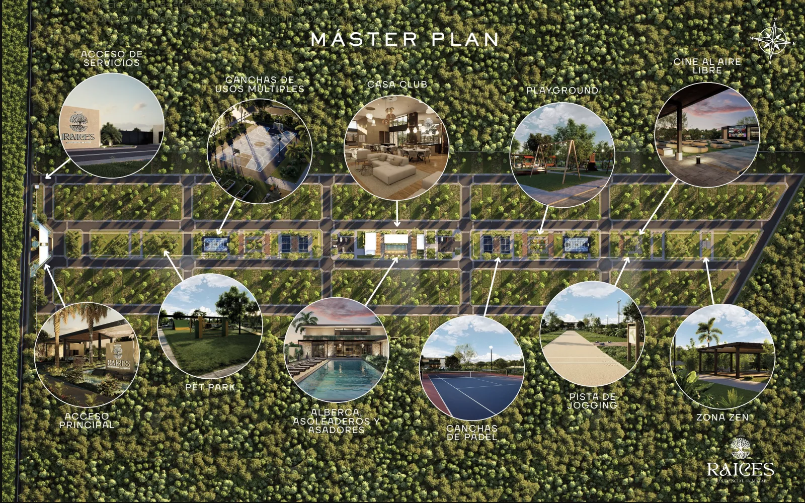 Master plan de Raíces Residencial del Mayab